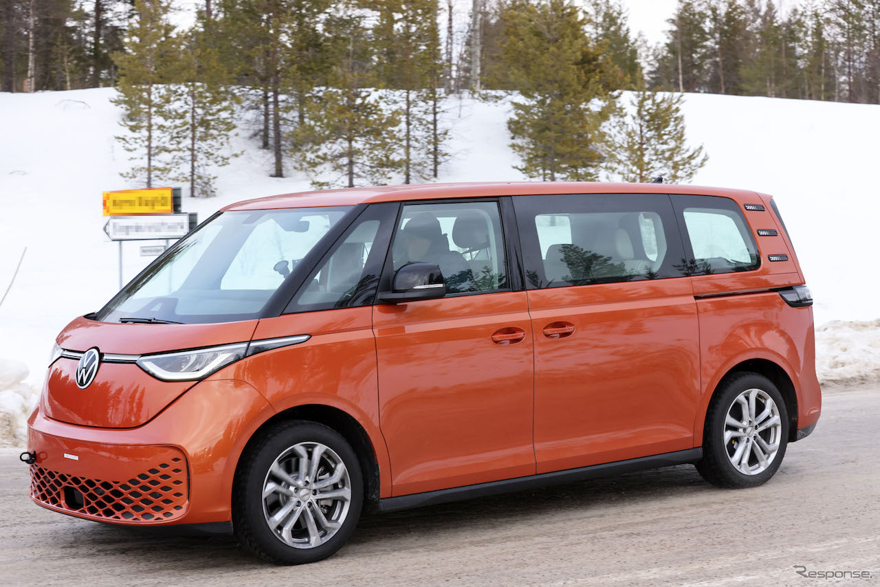 VW ID. Buzz ロングバージョン 市販型プロトタイプ（スクープ写真）