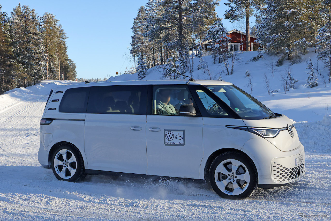 VW ID. Buzz ロングバージョン 市販型プロトタイプ（スクープ写真）