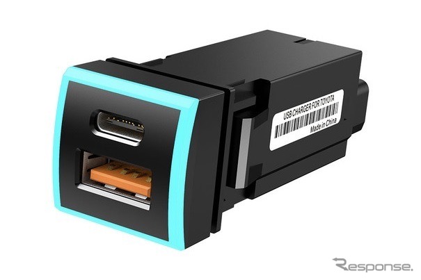 PD+QC3.0　2USBポート【K-USB01-T3B】