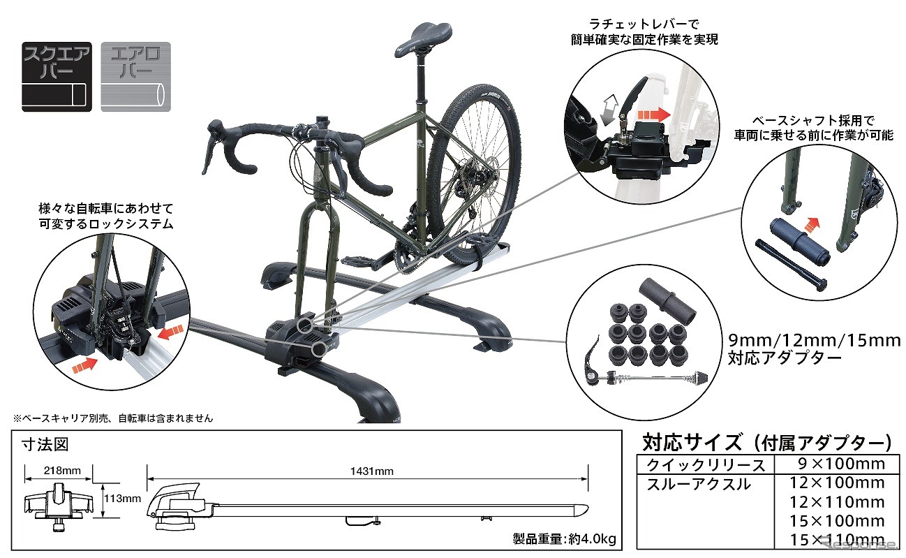Terzo ルーフサイクルキャリア EC29