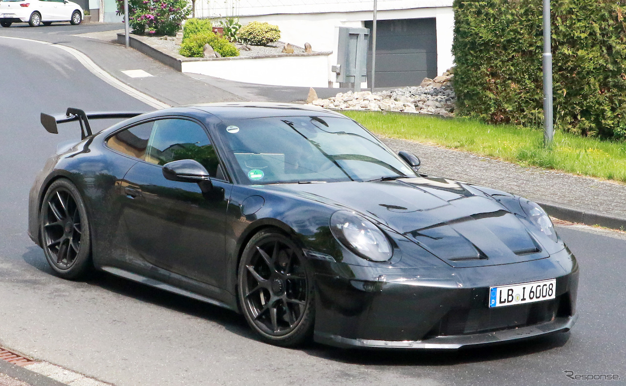 ポルシェ 911 GT3 改良新型プロトタイプ（スクープ写真）