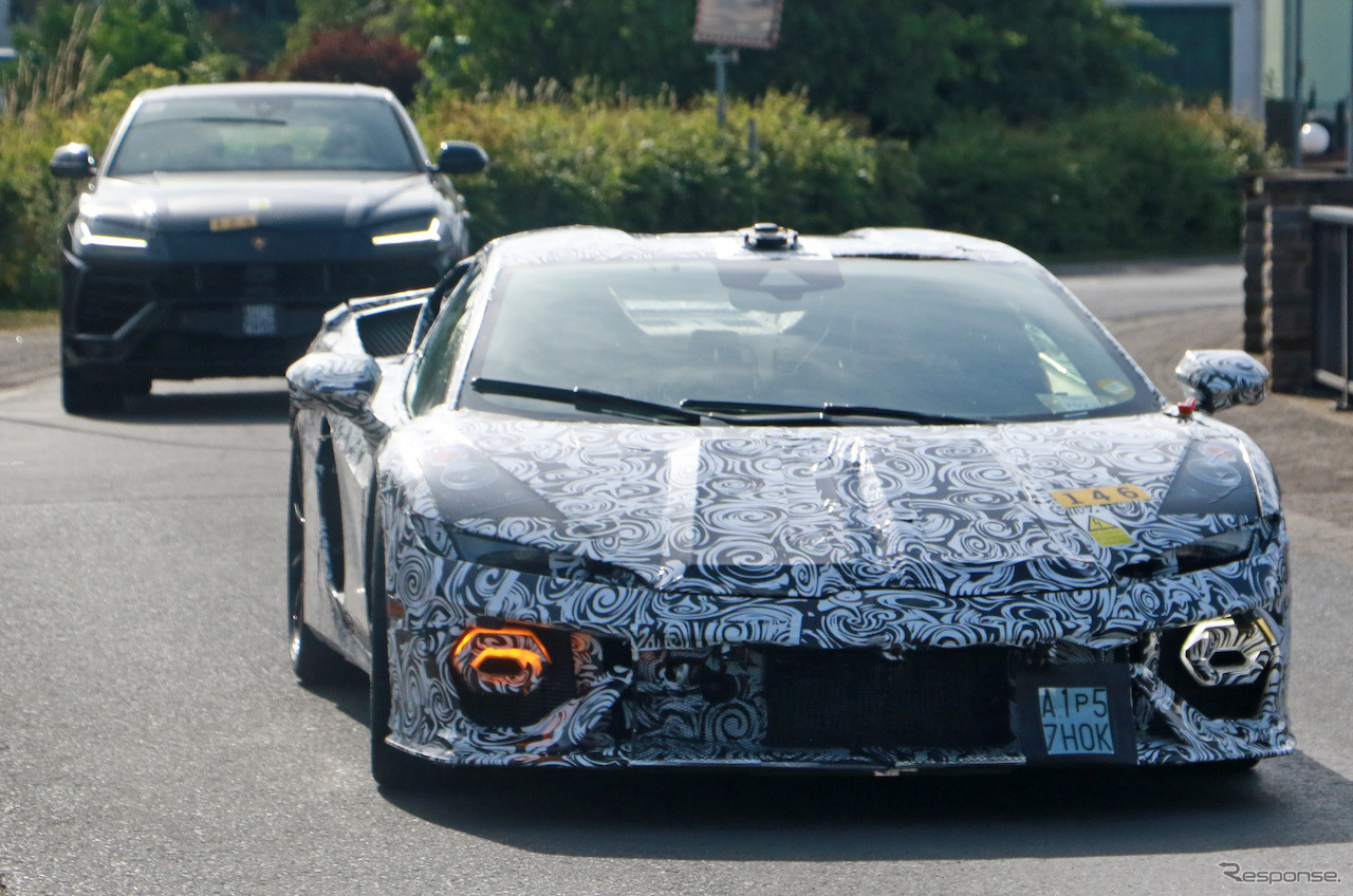 ランボルギーニ ウラカン 後継モデルのプロトタイプ（スクープ写真）