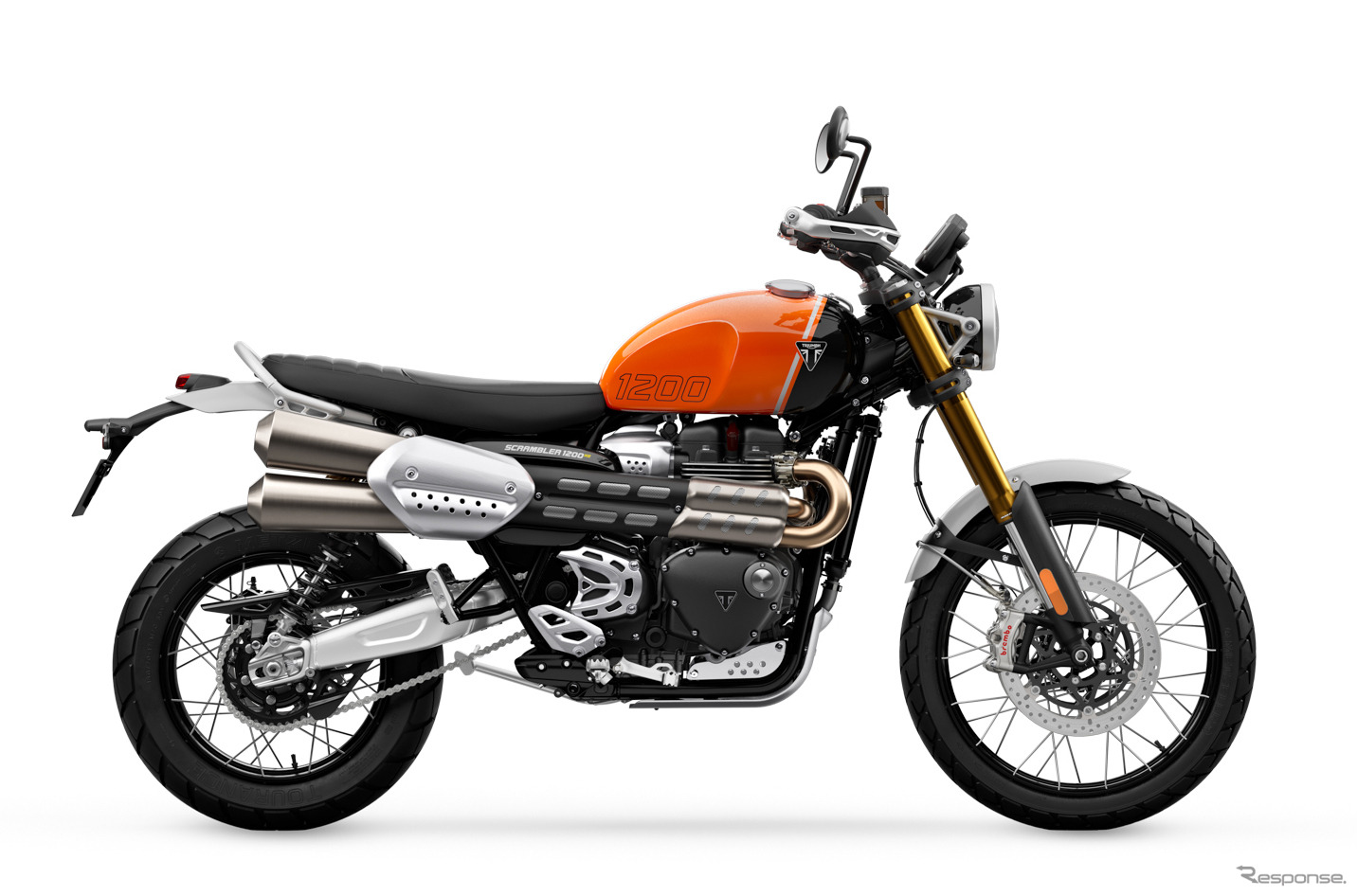 トライアンフ スクランブラー1200XE（バハオレンジ＆ファントムブラック）