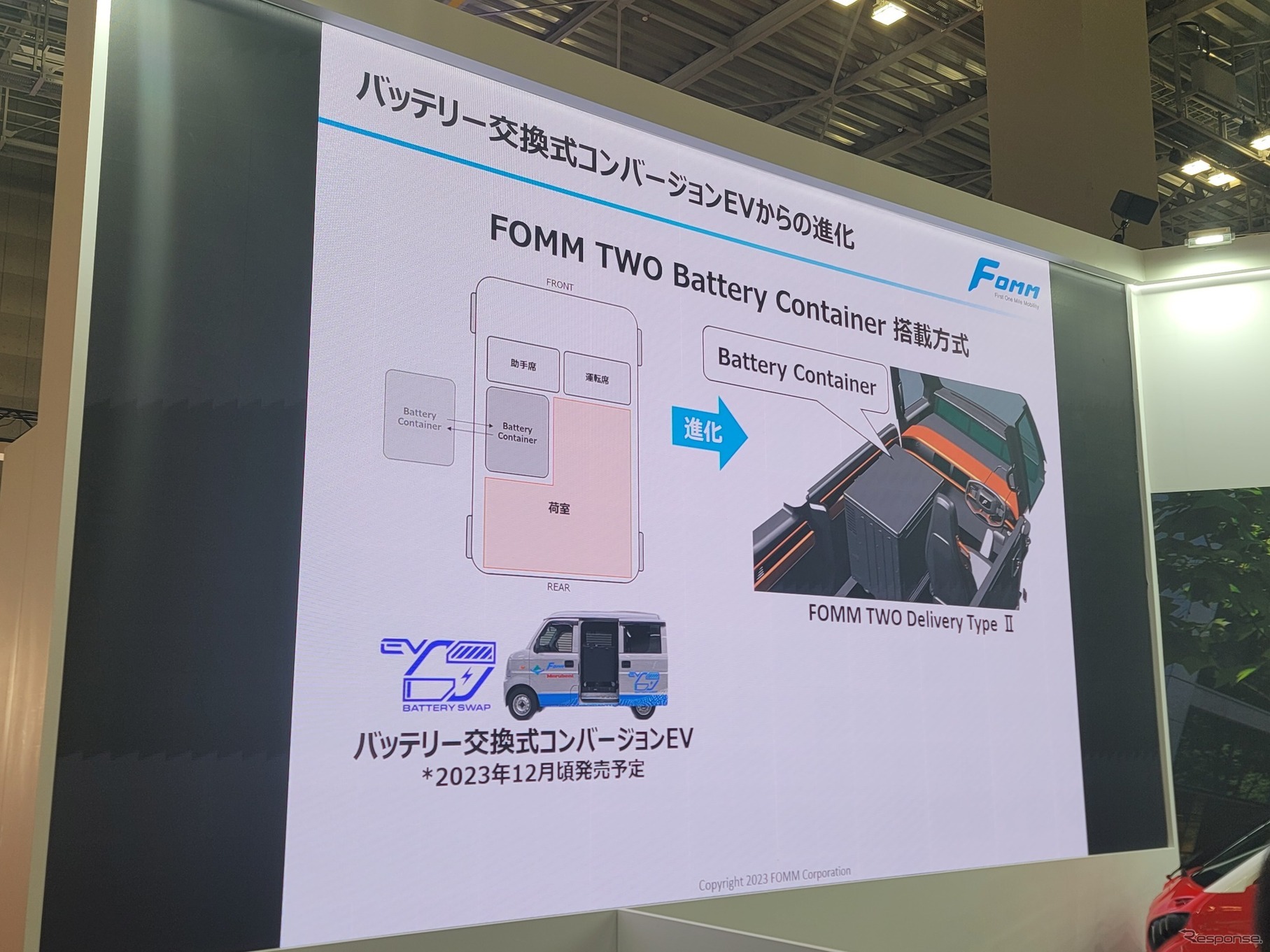 FOMMのバッテリー交換システム。