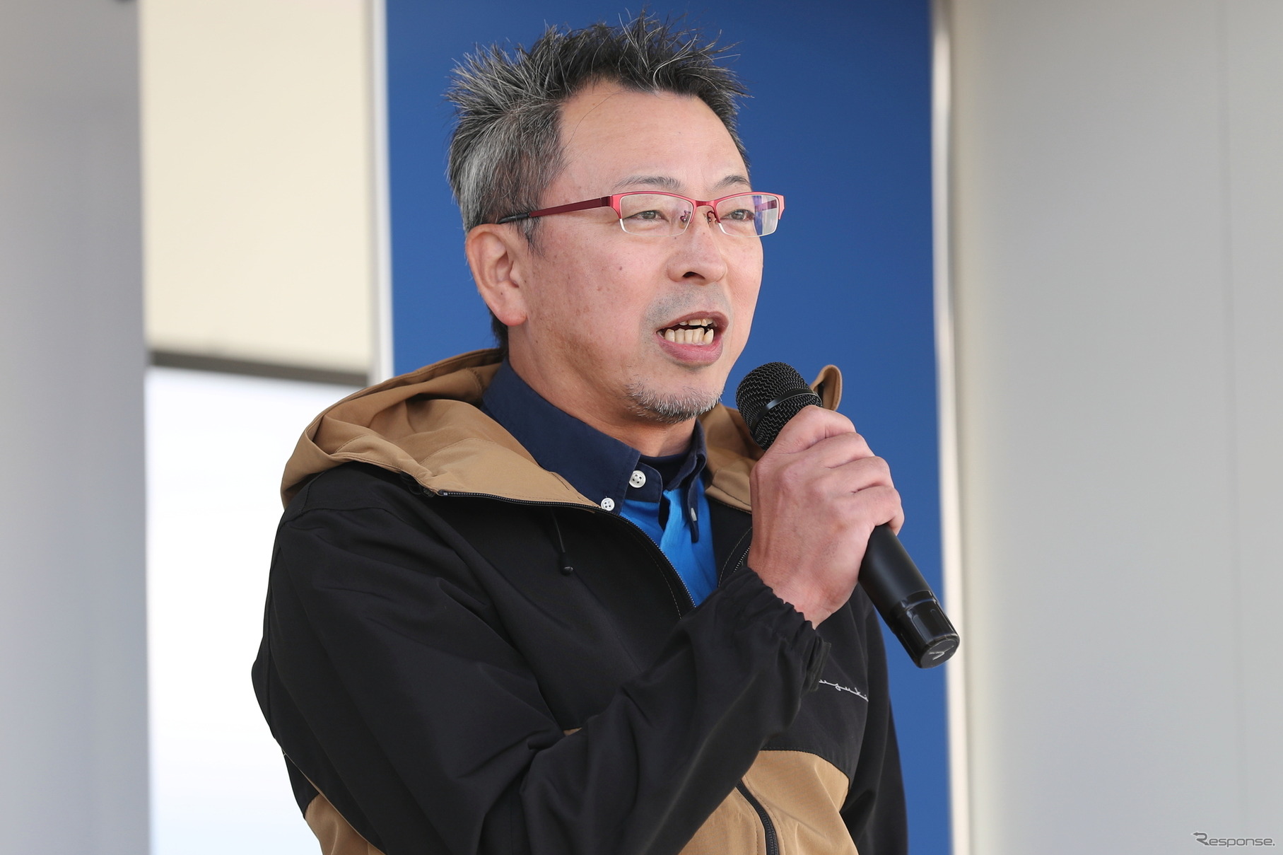 閉会挨拶を行う田中強・二輪事業本部長