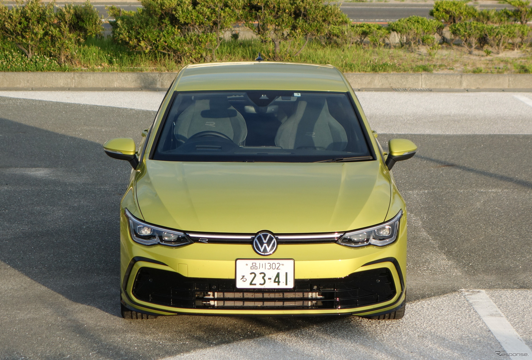 ゴルフTDI R-Lineのフロントフェイス。何となく日本車っぽい部分も多く、中身の大幅進化はロードテスト前は想像しにくかった。