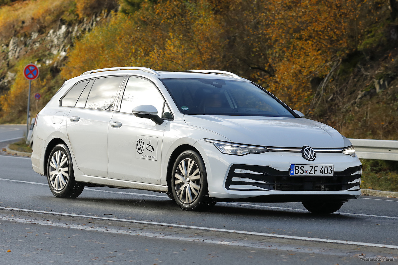 VW ゴルフヴァリアント  改良新型プロトタイプ（スクープ写真）