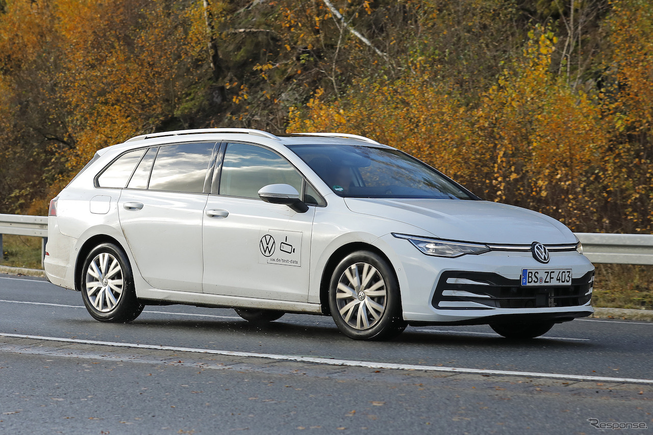 VW ゴルフヴァリアント  改良新型プロトタイプ（スクープ写真）