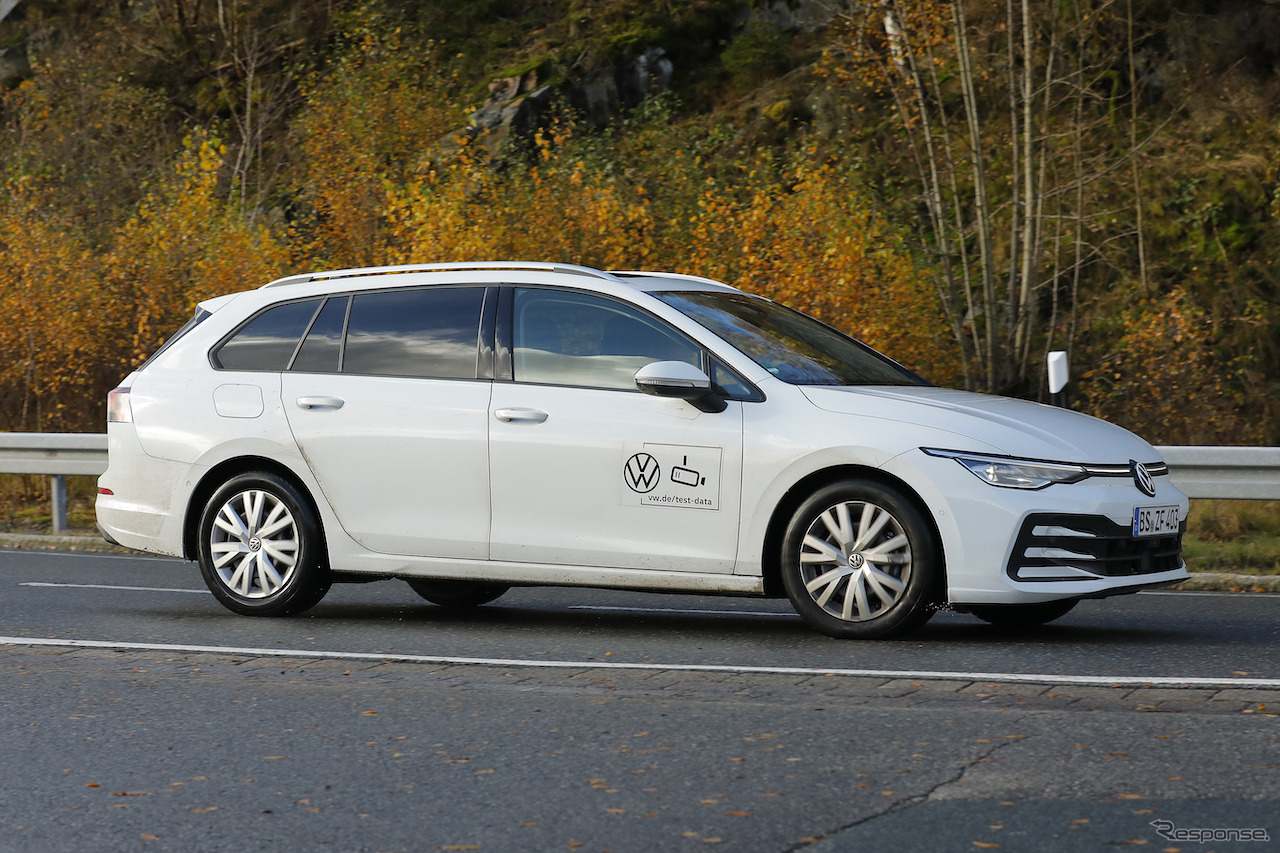 VW ゴルフヴァリアント  改良新型プロトタイプ（スクープ写真）