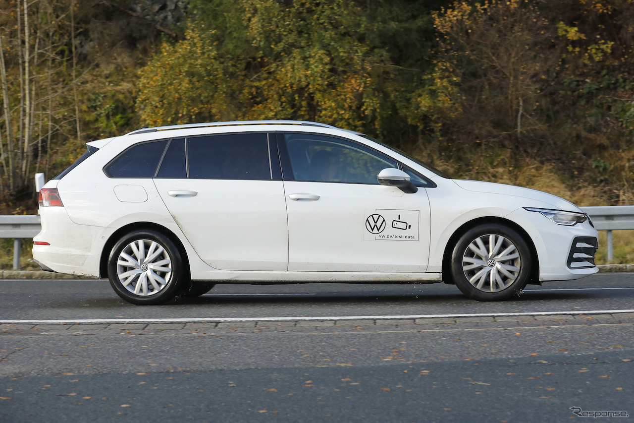 VW ゴルフヴァリアント  改良新型プロトタイプ（スクープ写真）