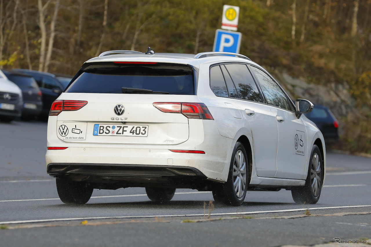 VW ゴルフヴァリアント  改良新型プロトタイプ（スクープ写真）