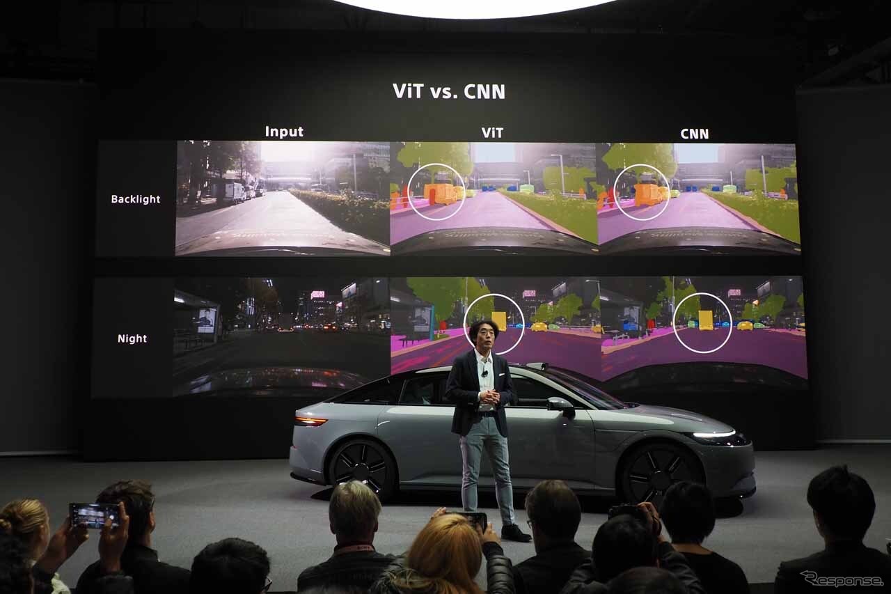 Vsion Transformer（ViT）とConvolutional Neural Networksの比に較。逆光など悪条件下でのViTの優秀性がわかる