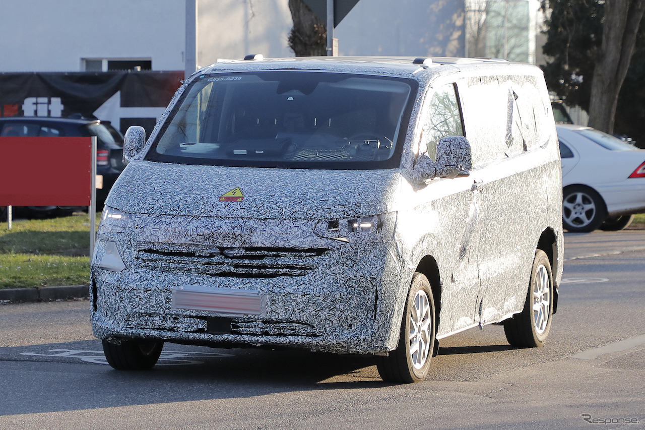 VW トランスポーターT7 ピックアップトラック仕様のプロトタイプ（スクープ写真）