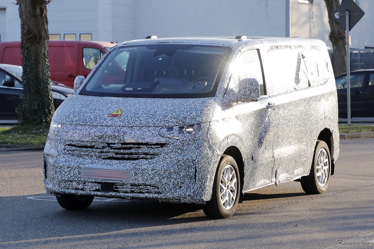 VW トランスポーターT7 ピックアップトラック仕様のプロトタイプ（スクープ写真）
