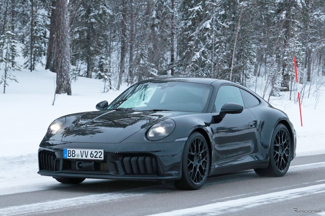 ポルシェ 911 改良新型プロトタイプ（スクープ写真）
