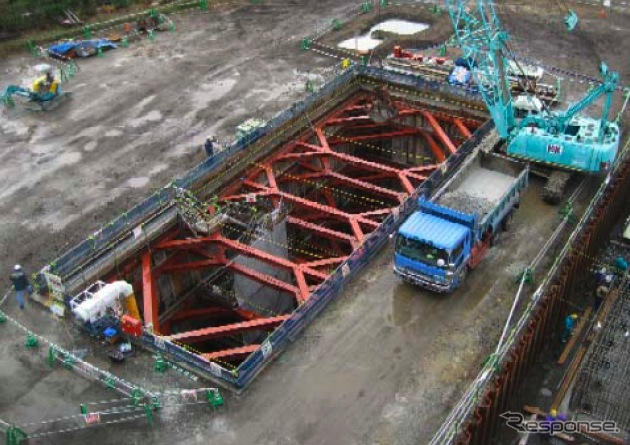 ソイルセメント鋼製連壁工法が工事に初採用…新日本製鐵などが開発