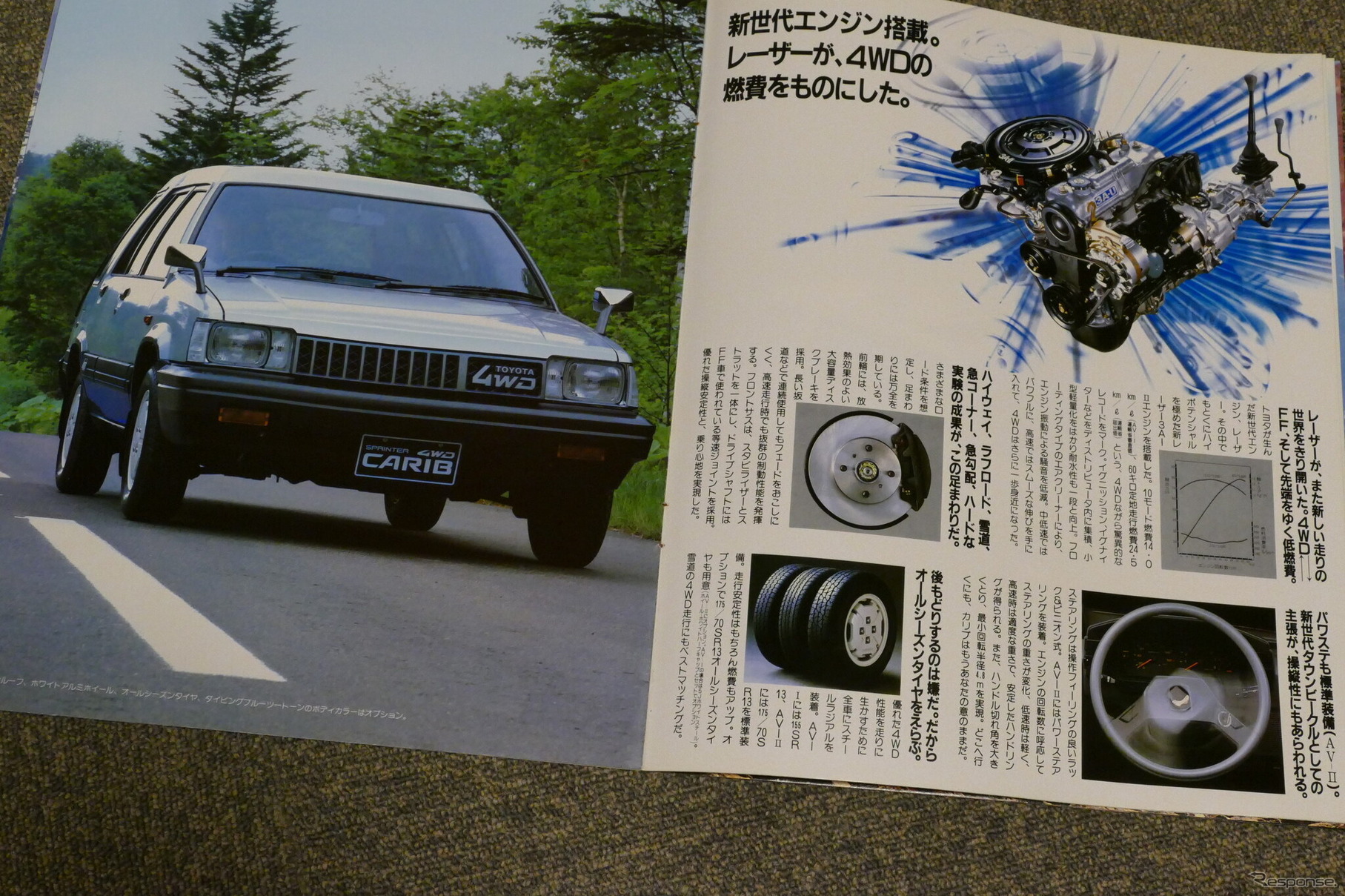 トヨタ スプリンター・カリブ（初代）当時のカタログ