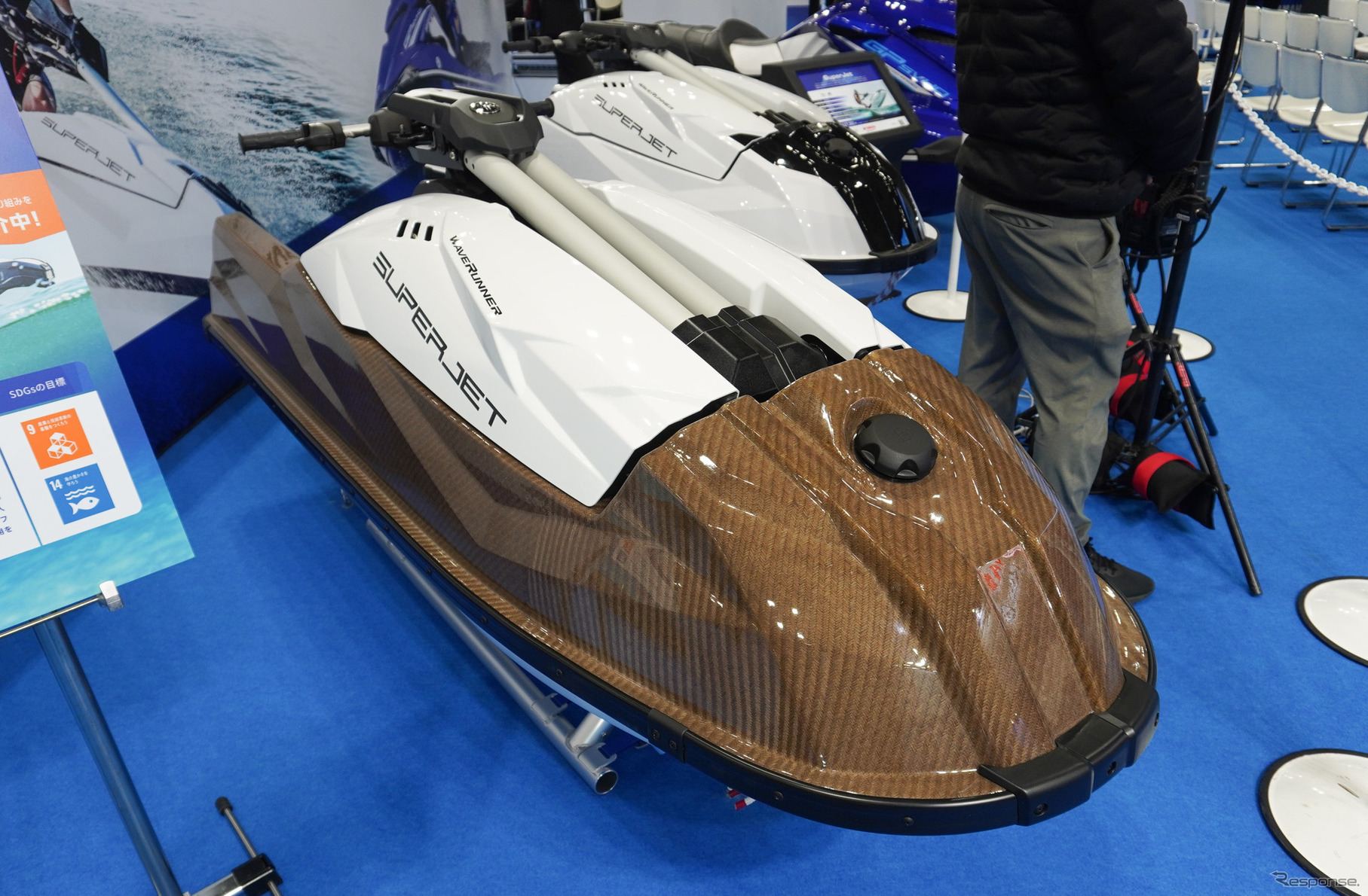 亜麻繊維を使った新素材FRPの水上バイク「スーパージェット」試作機（ジャパン・インターナショナルボートショー2024）