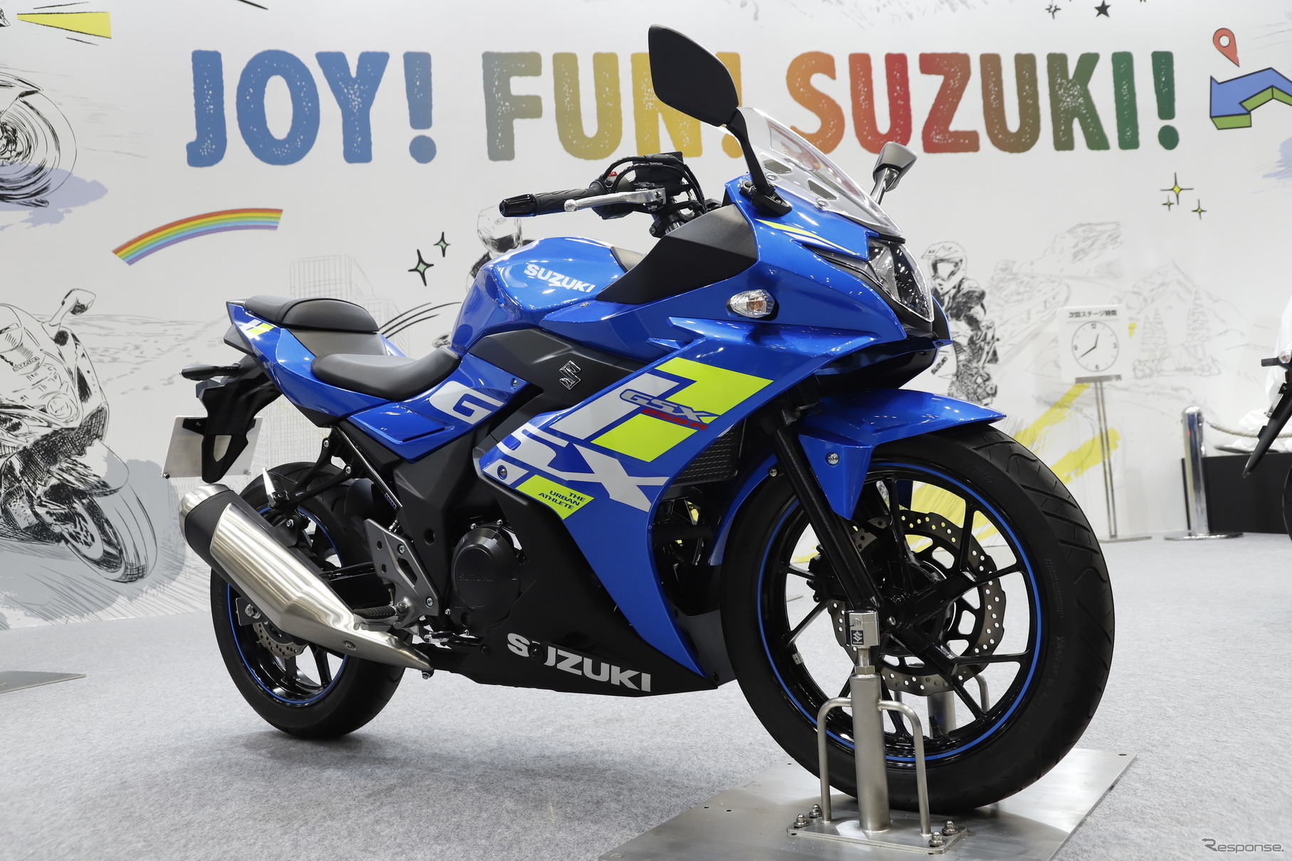 「JOY! FUN! SUZUKI!」をテーマに出展したスズキ（東京モーターサイクルショー2024）