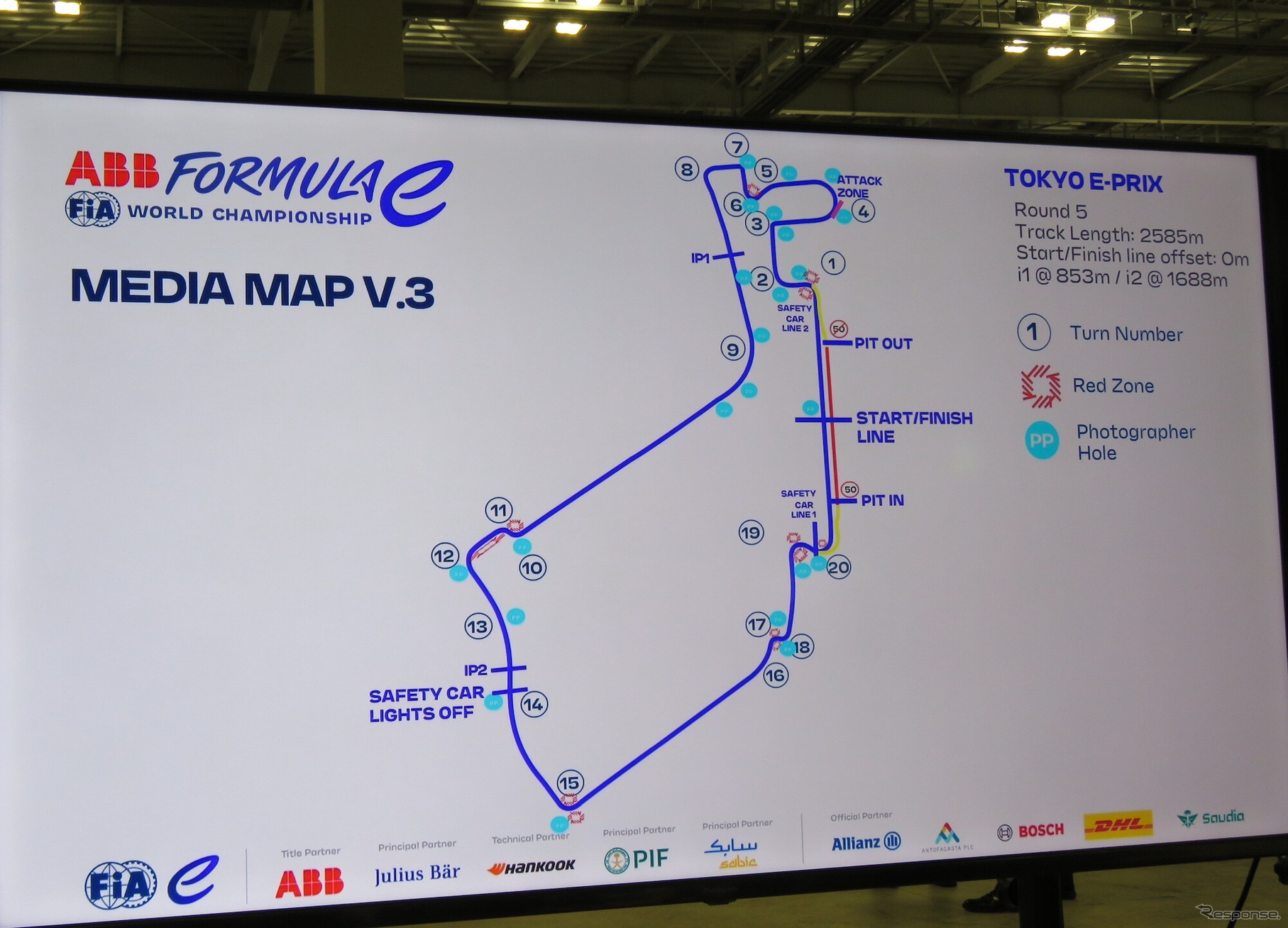 東京大会のコース図。