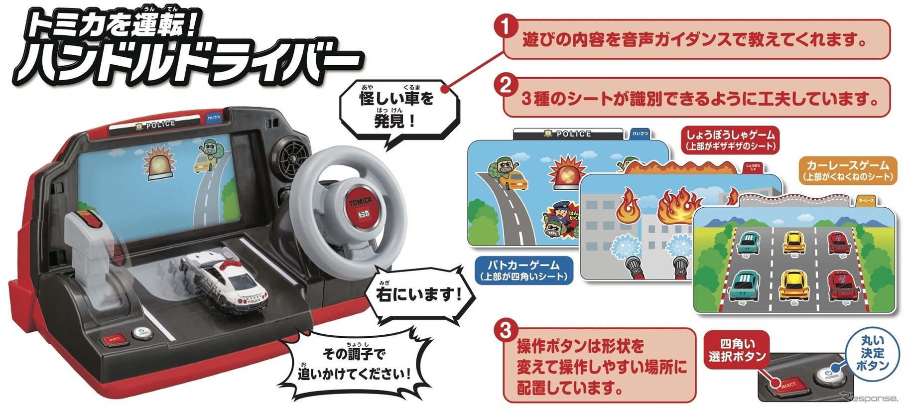 トミカを運転！ハンドルドライバー　(c) TOMY