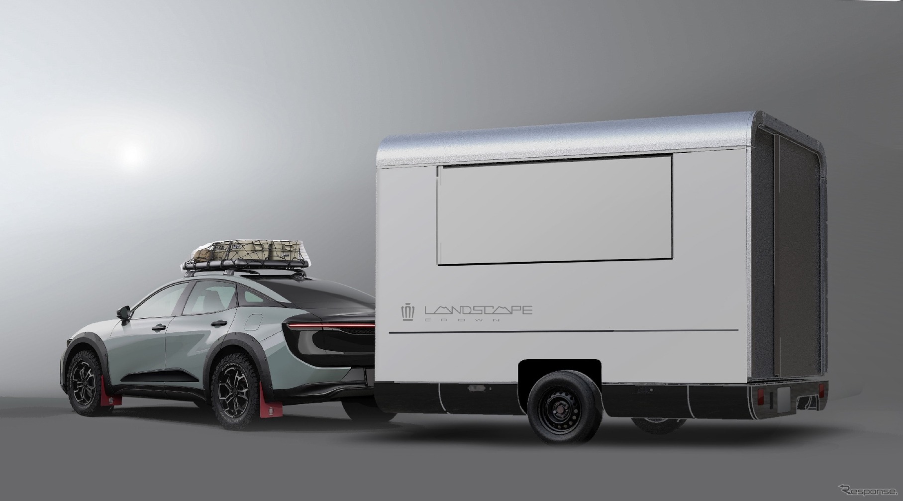 クラウン特別仕様車CROSSOVER RS “LANDSCAPE”とオフグリッドモバイルベースイメージ