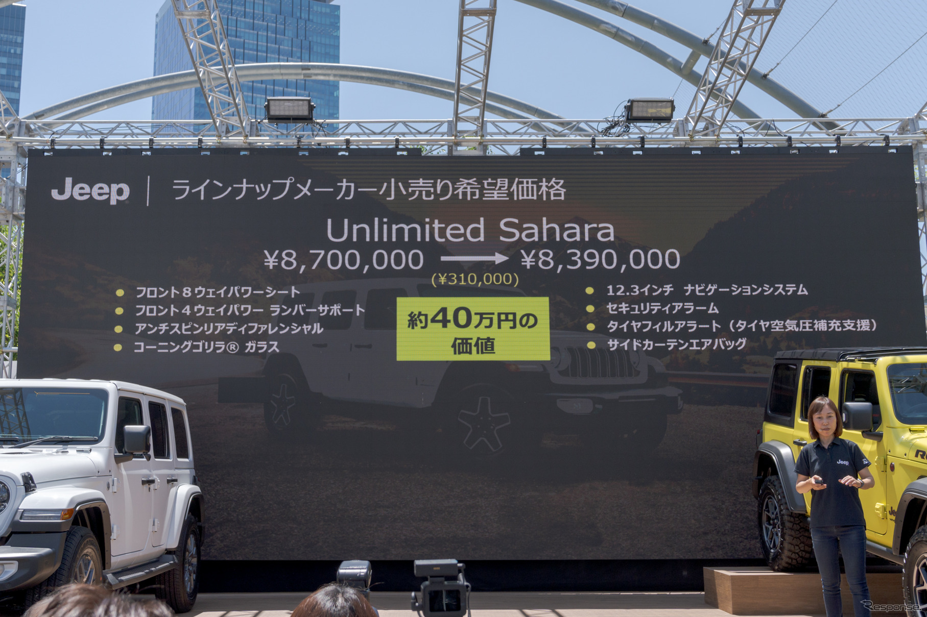 約40万円のオプションが用意されていながら、小売希望価格は下がっている。