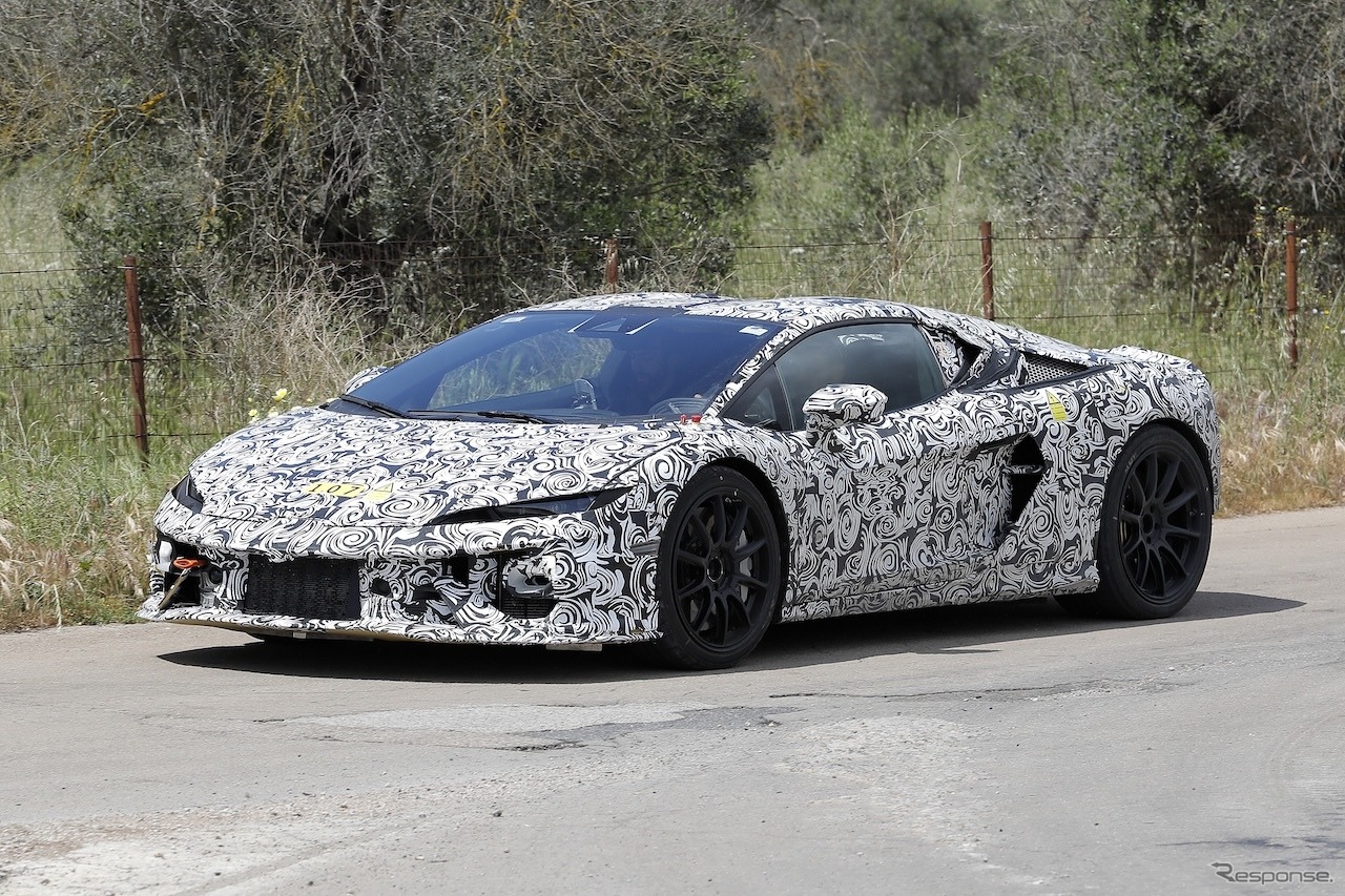 ランボルギーニ ウラカン後継モデルのプロトタイプ（スクープ写真）