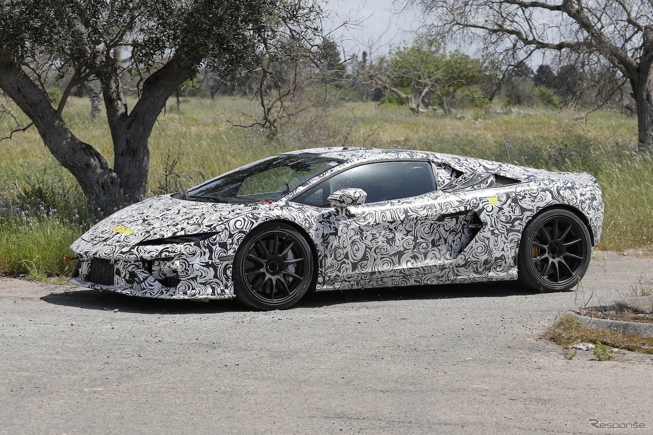 ランボルギーニ ウラカン後継モデルのプロトタイプ（スクープ写真）