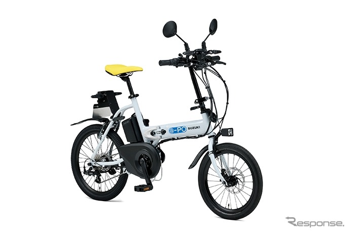 スズキとパナソニック サイクルテックが共同開発した原付一種の折り畳み電動モペッド『e-PO（イーポ）』