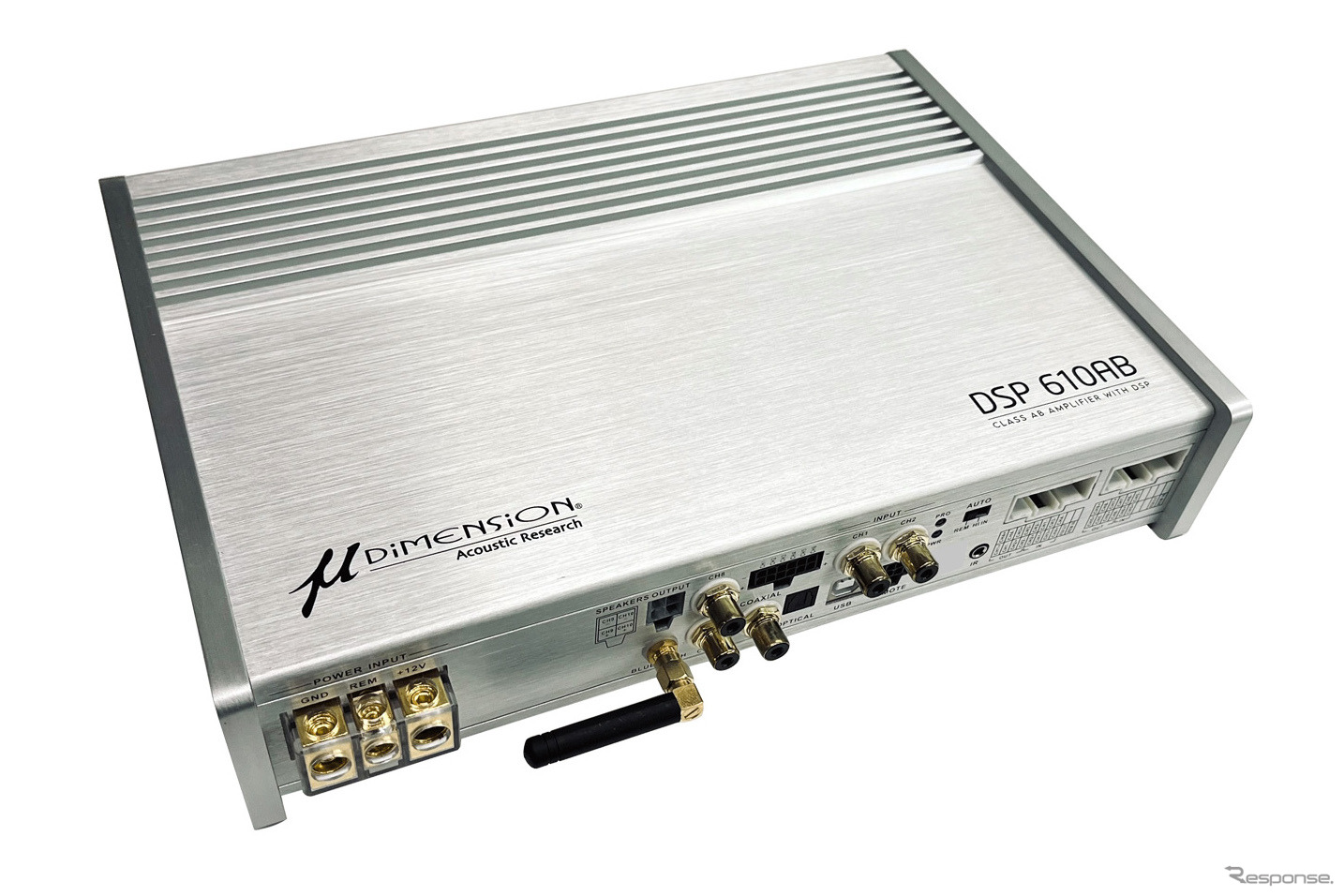 「パワーアンプ内蔵DSP」の一例（ミューディメンション・DSP610AB）。