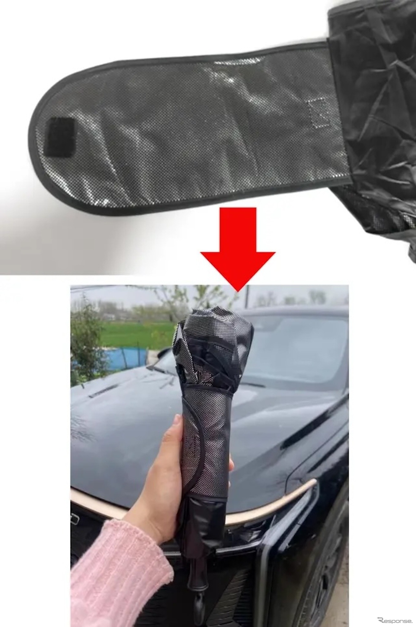 車内用フロントガラスサンシェード