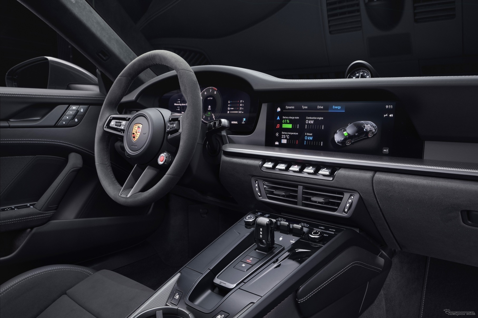 911GTS改良新型のインテリア