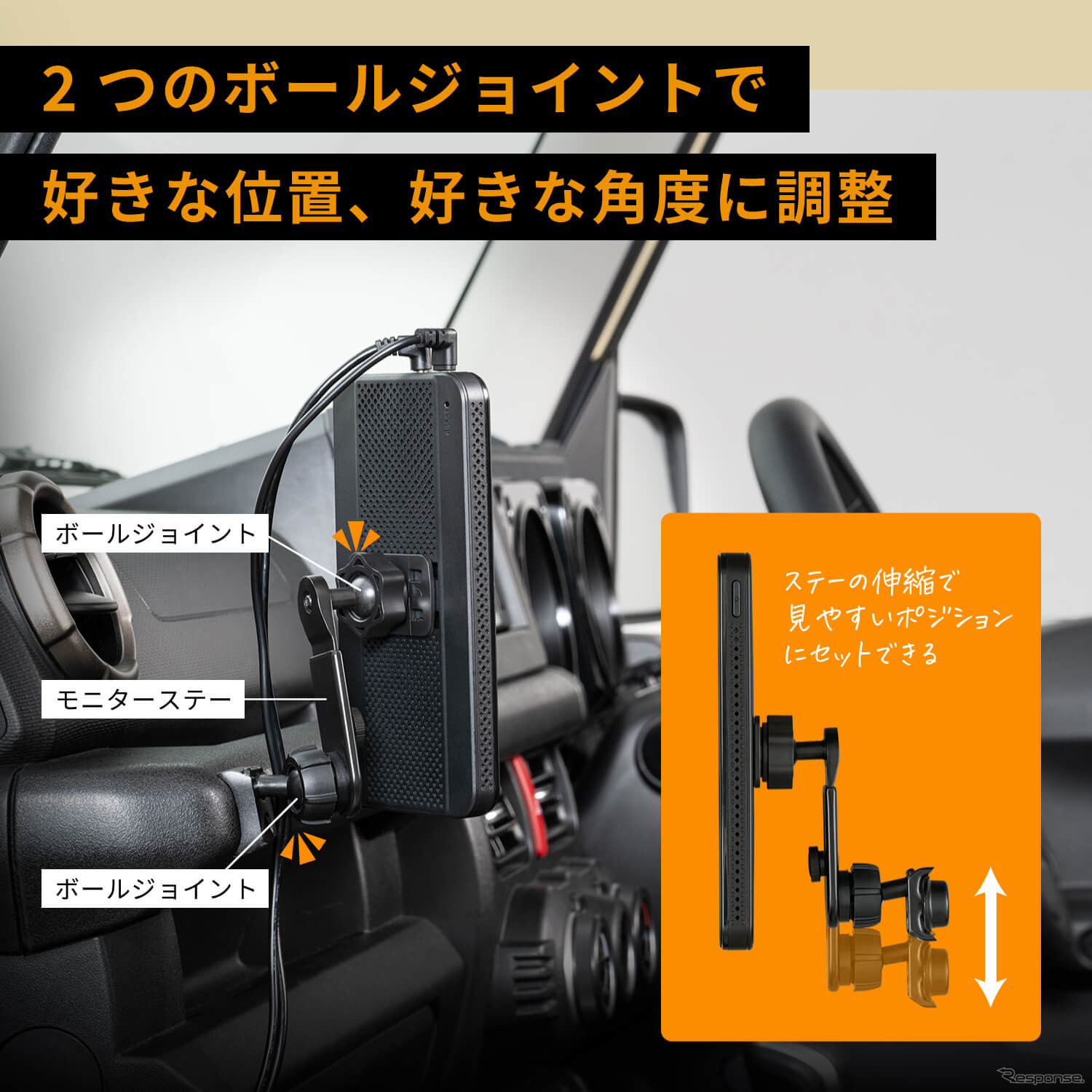 セイワからスズキ・ジムニー/ジムニーシエラ専用のデジタルサイドミラー「RAY18」が新発売