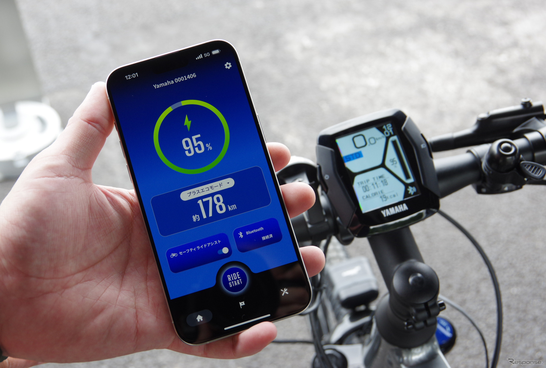 「CROSSCORE Connected」が連携する「YAMAHA e-Bike Link」アプリ