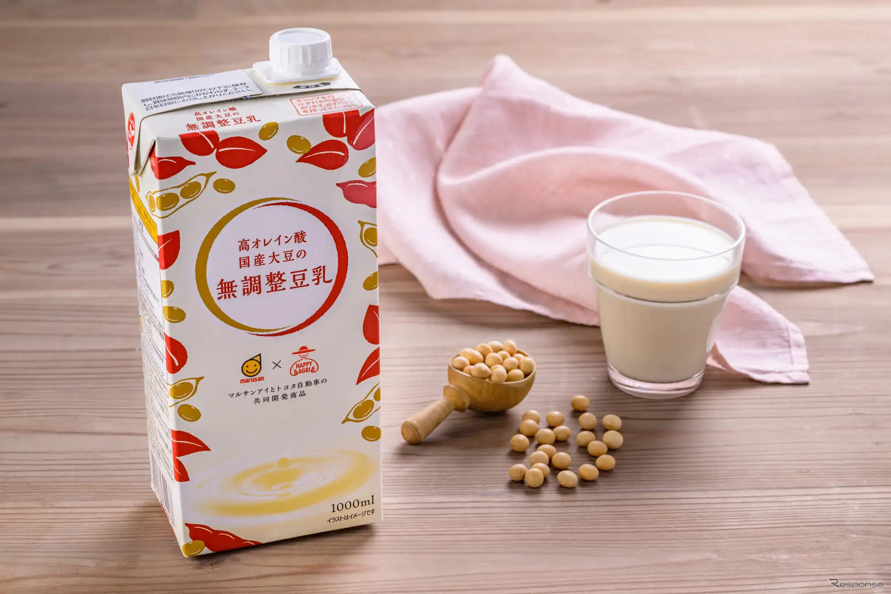 トヨタとマルサンアイが共同開発した「高オレイン酸 国産大豆の無調整豆乳 1000ml」