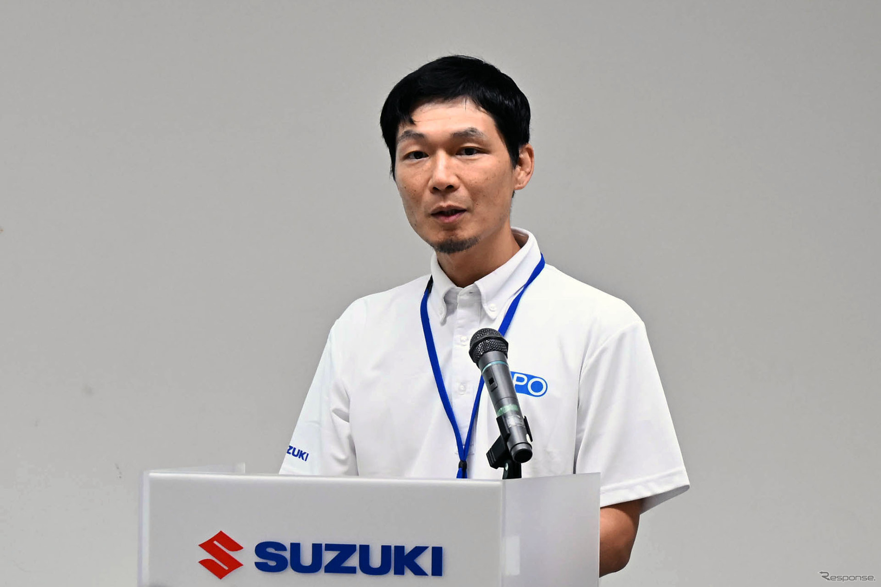 スズキ e-PO チーフエンジニアの福井大介さん（二輪事業本部二輪営業・商品部）