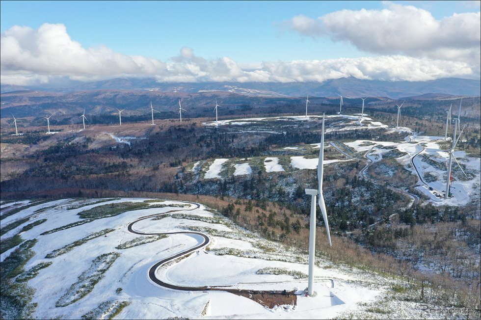 北海道の留寿都風力発電所