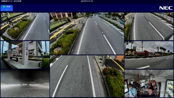 NECなど5者が沖縄県で自動運転EVバスの運行開始