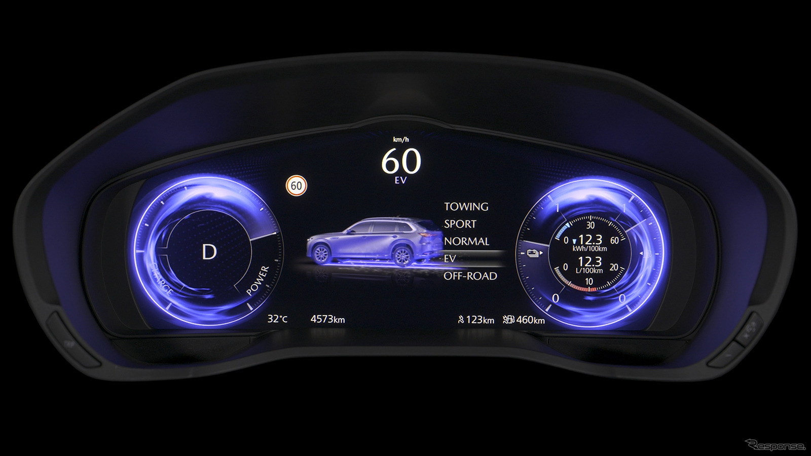 マツダ CX-80 に採用されたパナソニックのフルディスプレイメーター