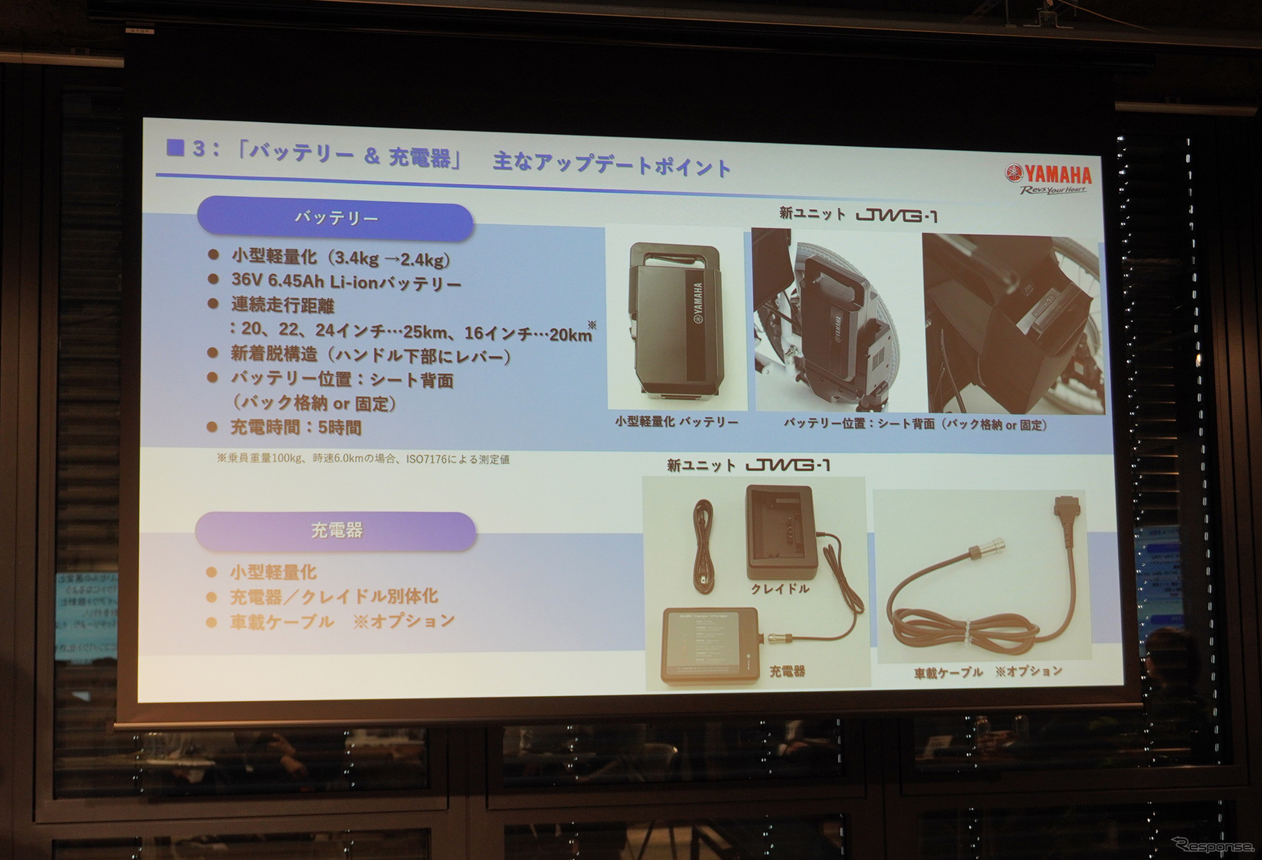 ヤマハ発動機の車いす電動化ユニット『JWG-1』
