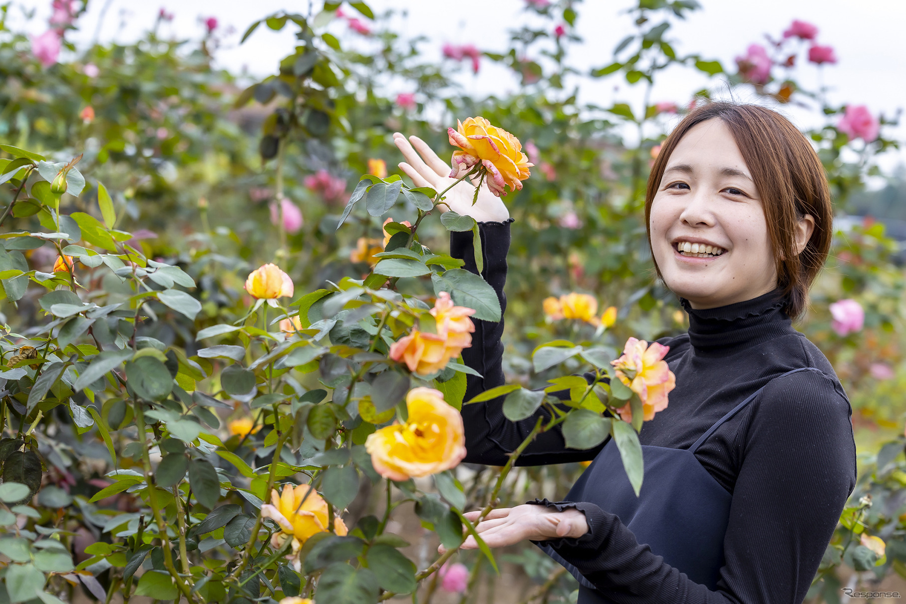 最後は薔薇に囲まれながら会場を後にした