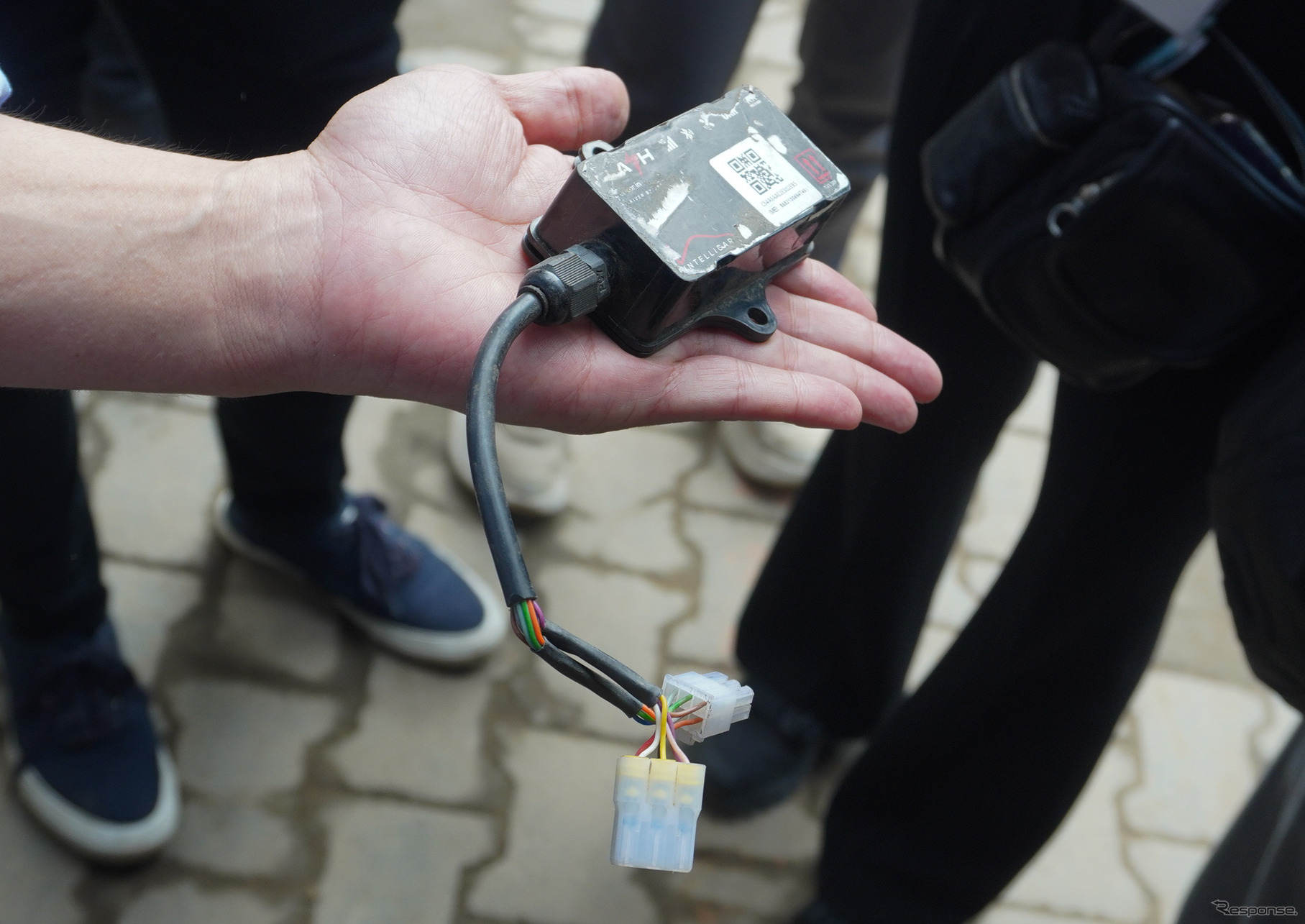 MBSIが提供するバイクに取り付けられるIoTデバイス。使用状況などから適切なメンテナンスを呼びかける