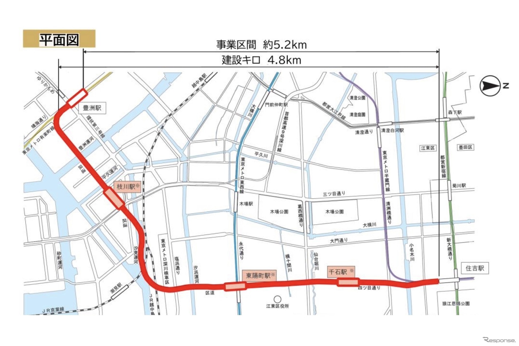 有楽町線延伸区間。※印の駅名は仮称
