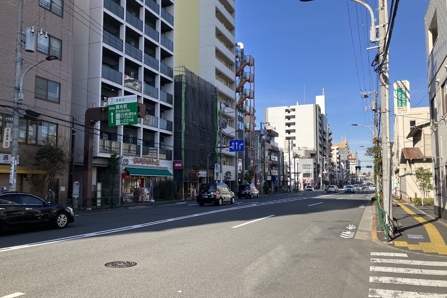 住吉2丁目。半蔵門線・有楽町線の住吉駅はこのあたりの地下
