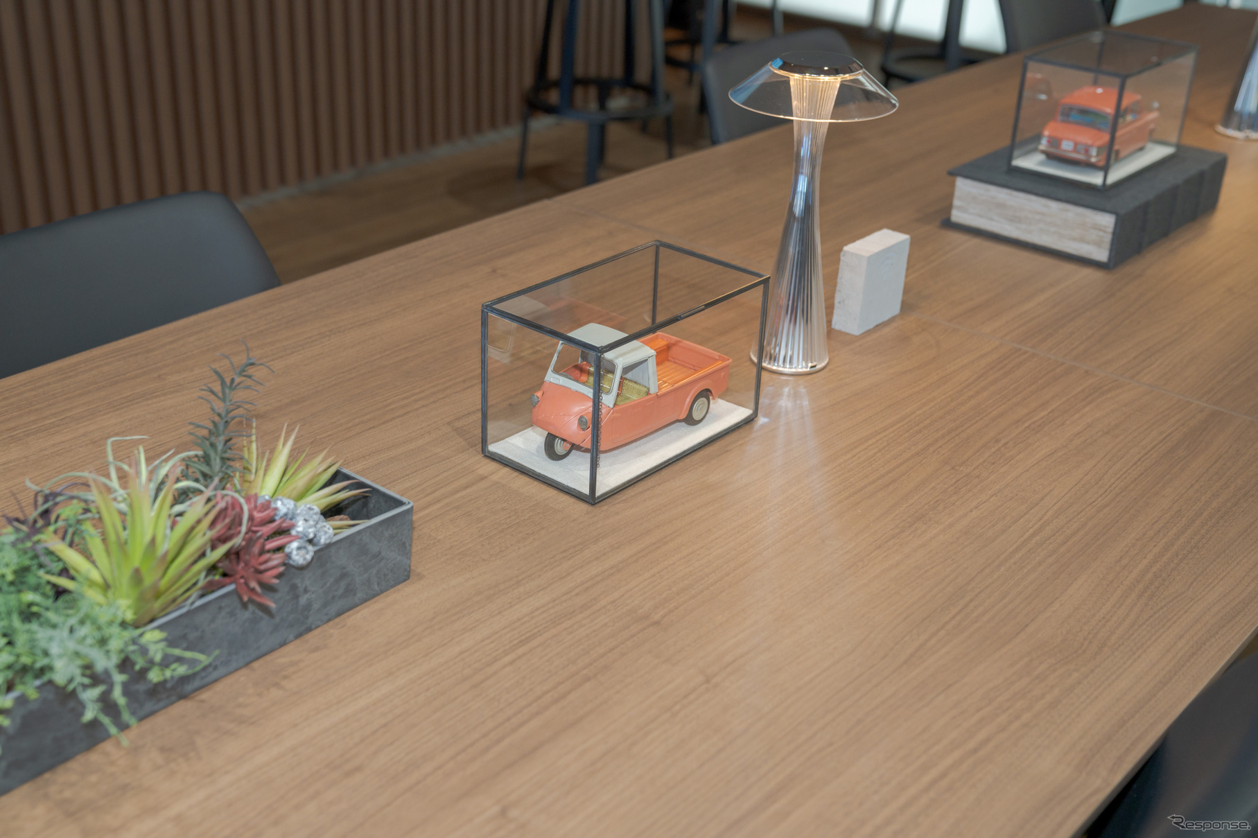 マツダがかつて生産していた「マツダK360」の模型が展示されていた。