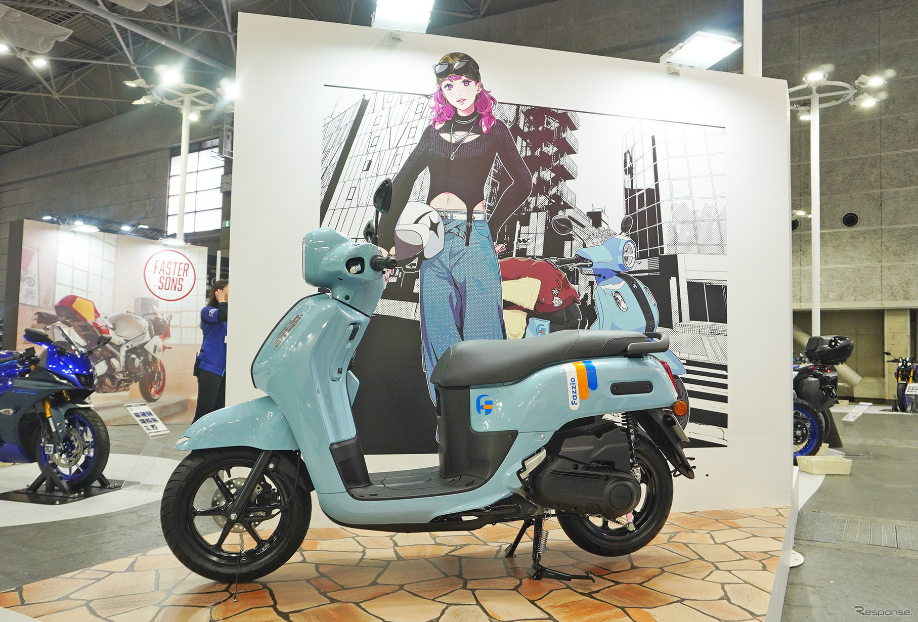 ヤマハがサプライズ公開した125ccスクーター『Fazzio（ファッジオ）』（大阪モーターサイクルショー2025）