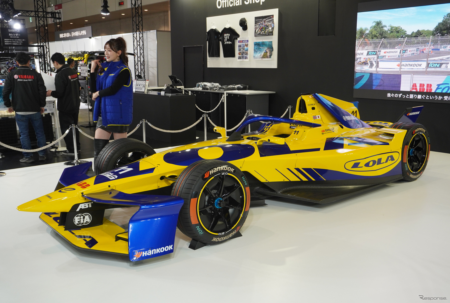東京オートサロン2025に展示されたヤマハのフォーミュラEマシン