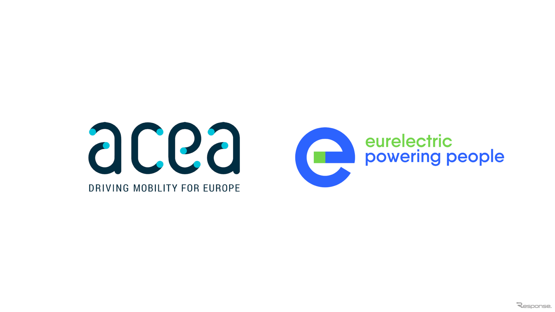 欧州自動車工業会（ACEA）とユーレクトリックのロゴ