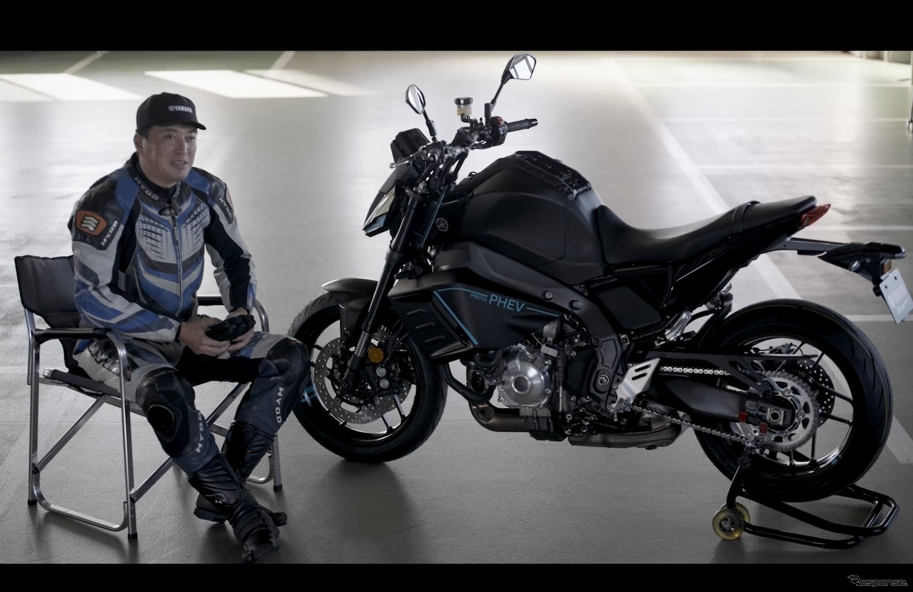 電動技術への新たな挑戦（2）として公開されたヤマハの大型バイク向けプラグインハイブリッド技術